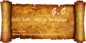 Göbölös Orsolya névjegykártya